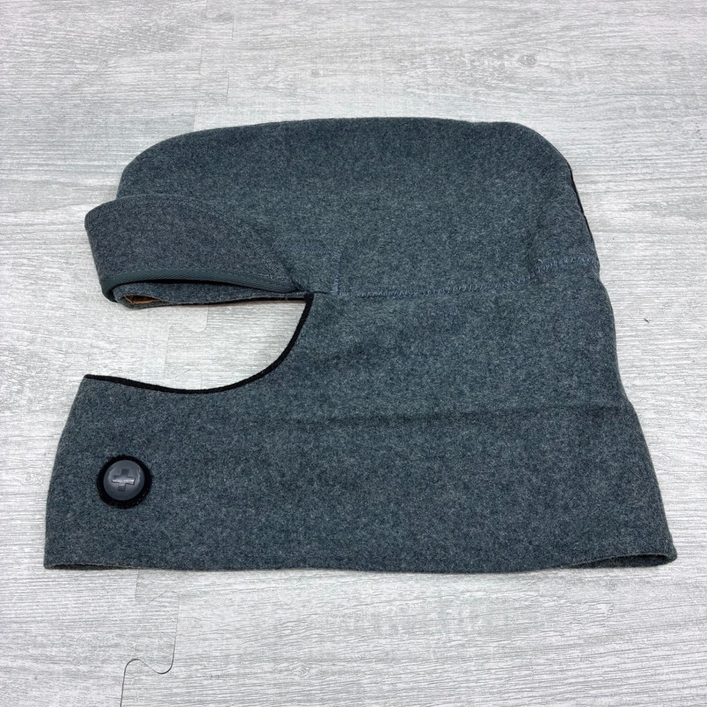 Vintage Swiss Military Balaclava Hat Mens 59 Gray Wool Alpine Winter Face Mask